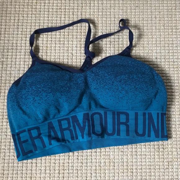 Under Armour Tops - Under Armour Blue Sports Bra Size L